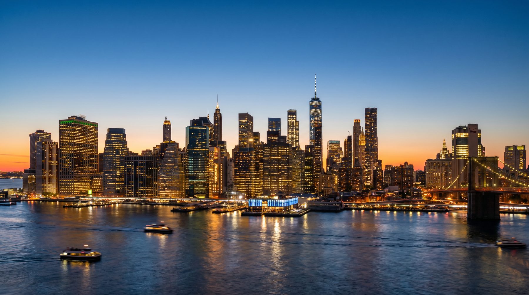New York City skyline at night
